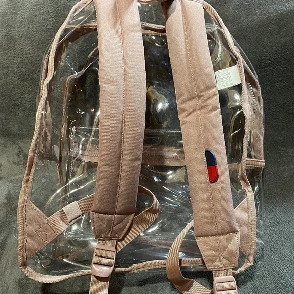 Herschel Clear Backpack XL with Pink Trim - Picture 2 of 3